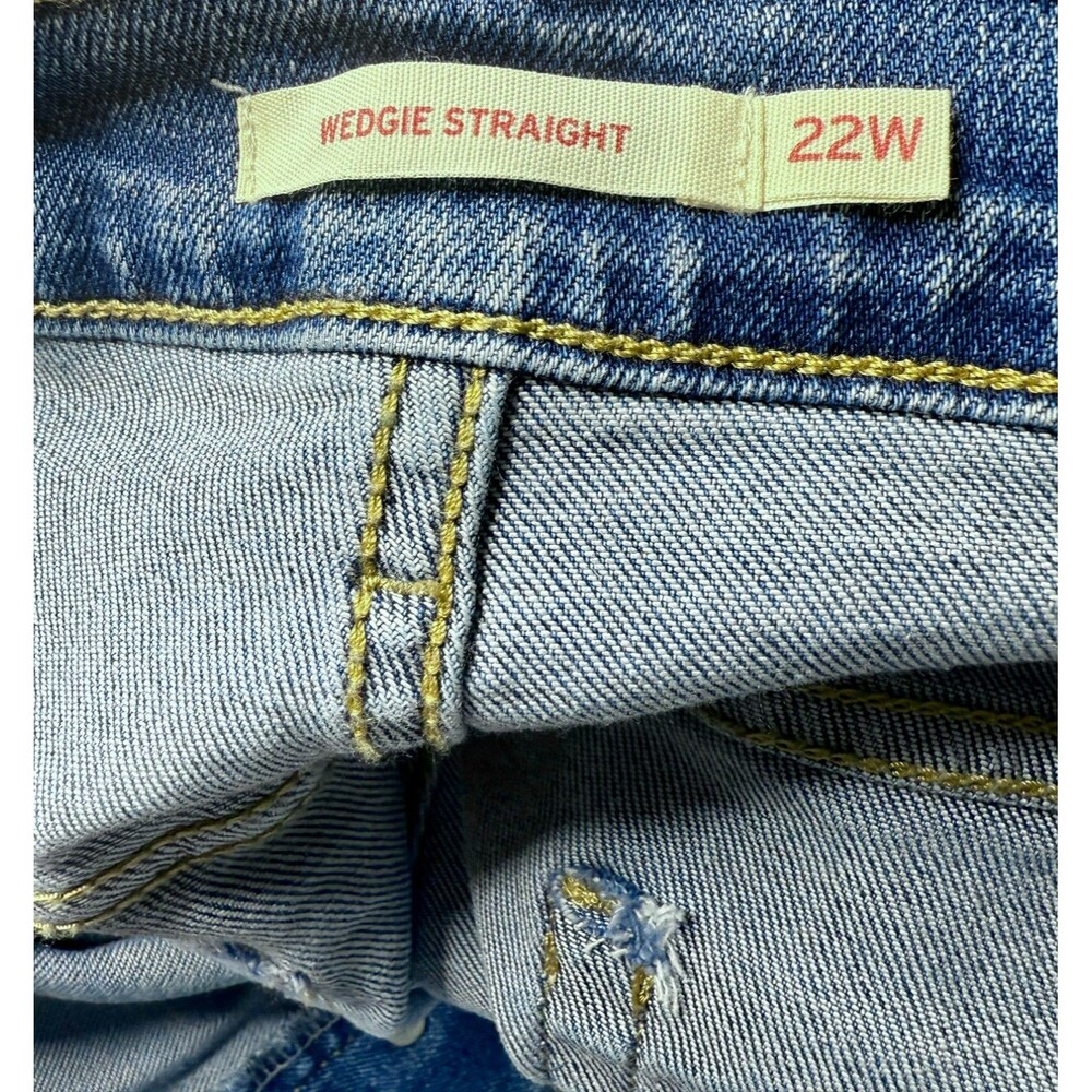 Levi's Women's High-Rise Wedgie Straight Cropped Jeans - Love In The Mist - 22W - Picture 4 of 6